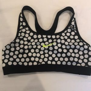 Nike polka dot sports bra